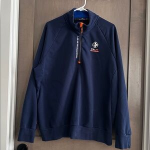 RLX Ralph Lauren Sailing Ocean Series Men’s Quarter Zip Navy Blue Size XL